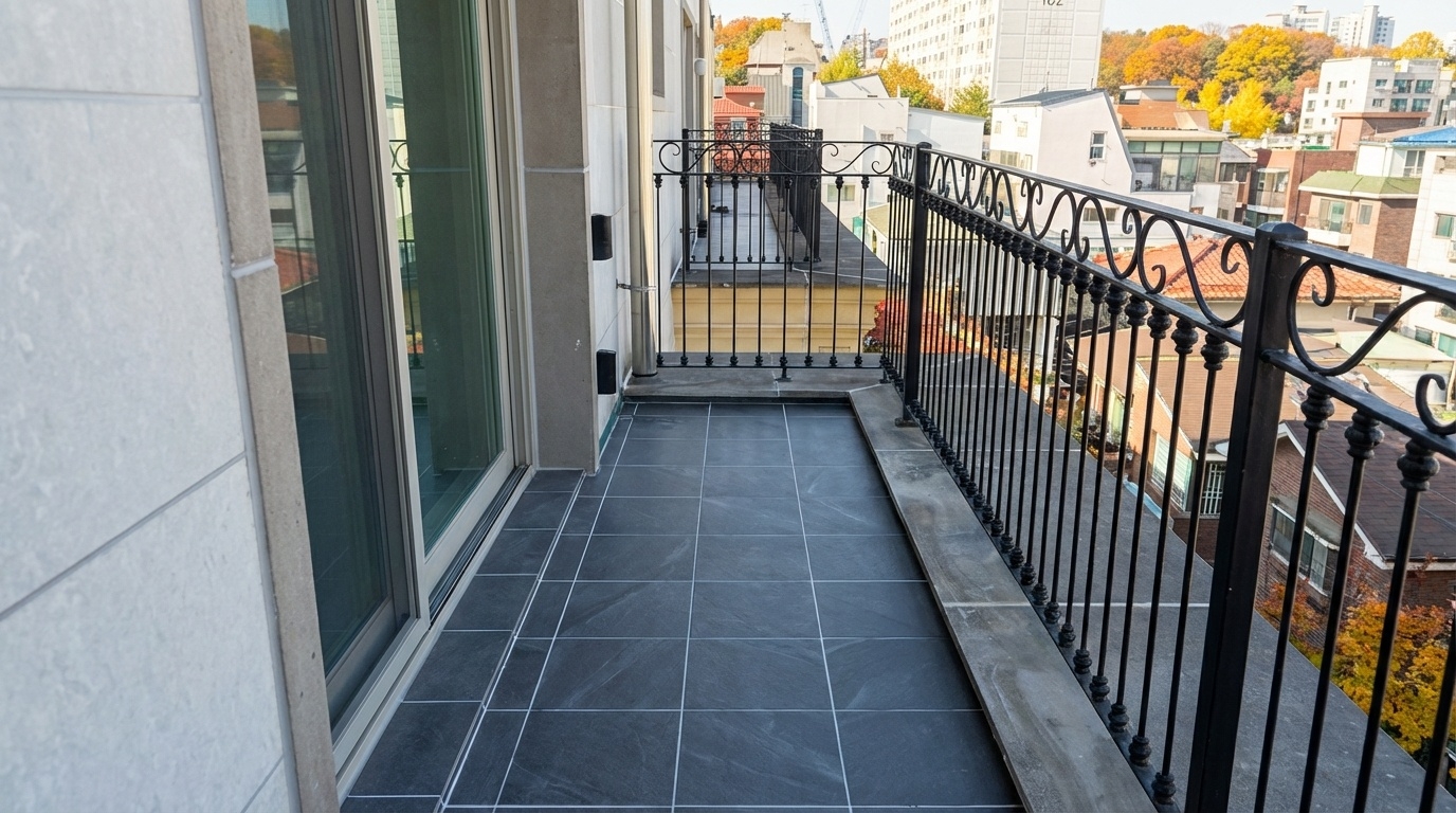 시공 완료 최종 베란다 전경