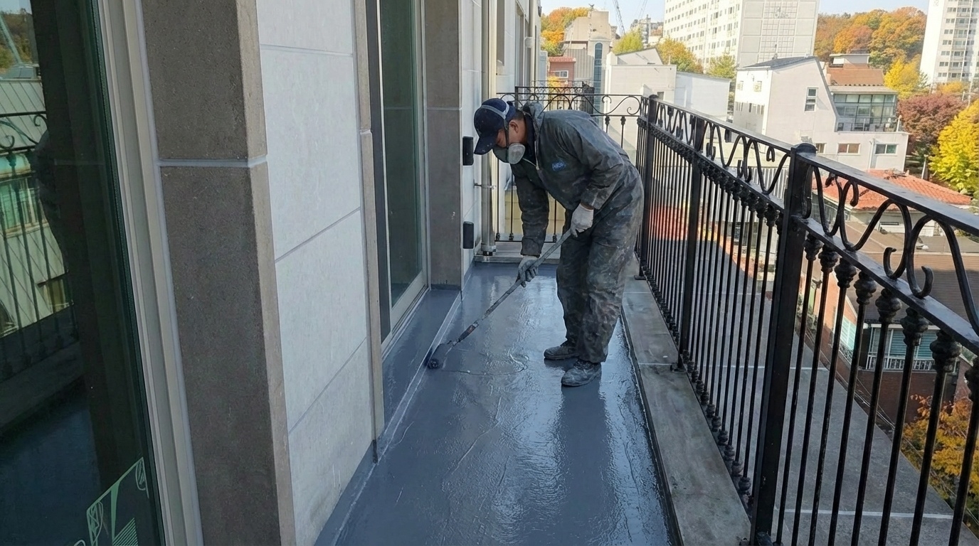 핸디 우레아 도포 작업