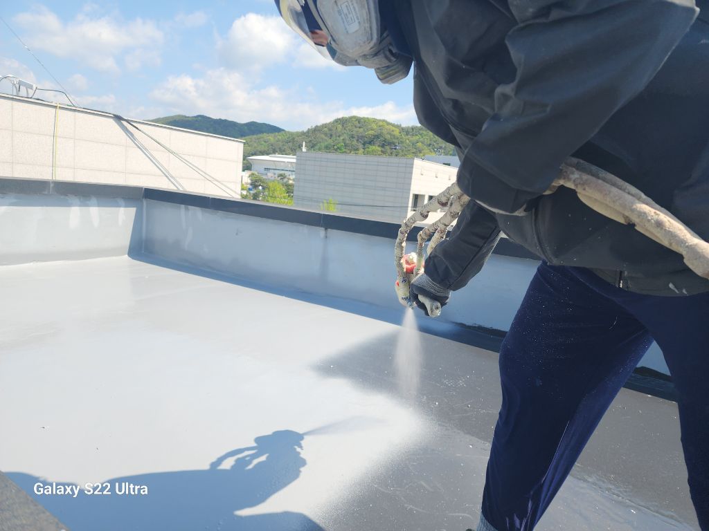 폴리우레아 분사 클로즈업