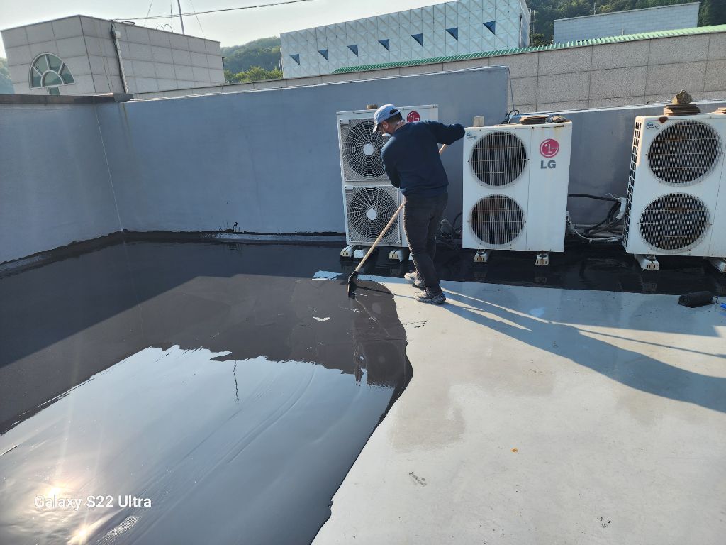 옥상 바닥 전체 우레탄 2차 도포