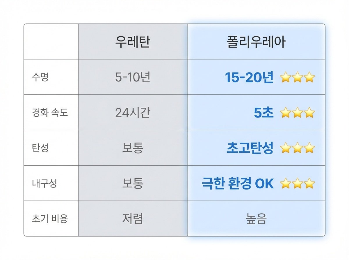 폴리우레아 vs 우레탄 성능 비교