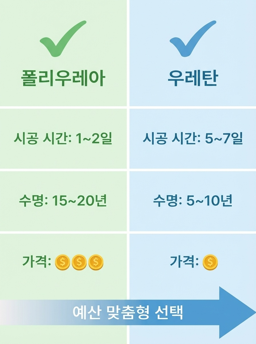 폴리우레아 vs 우레탄 비교